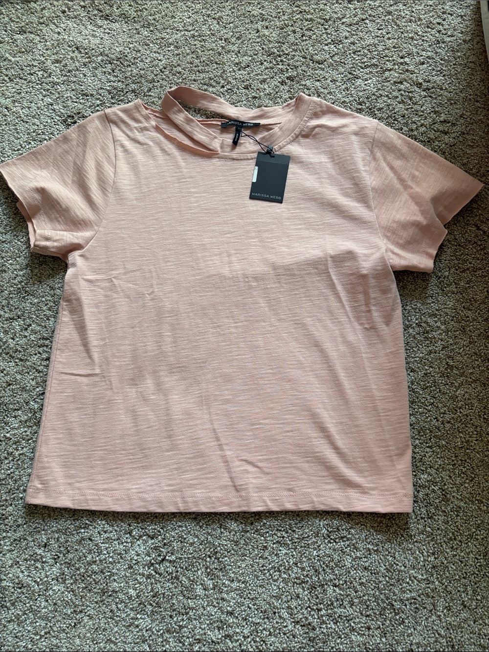 Marissa Webb Blush Pink Short Sleeve Crewneck Tee